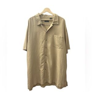 Covington Men’s Button Down Tan Casual Shirt Size XXL